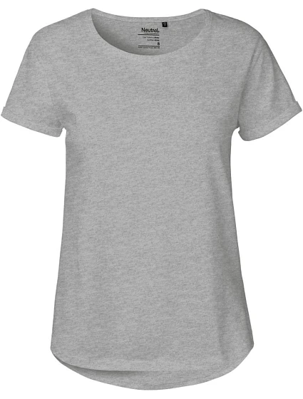 Neutral O 80012 Dámské bio tričko s ohrnutými rukávy 77.8012 sport grey Neutral O 80012 Dámské bio tričko s ohrnutými rukávy 77.8012 sport grey