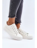 Dámské tenisky z ekologické kůže Big Star model 21649521 Bílé - Big Star Shoes Dámské tenisky z ekologické kůže Big Star model 21649521 Bílé - Big Star Shoes