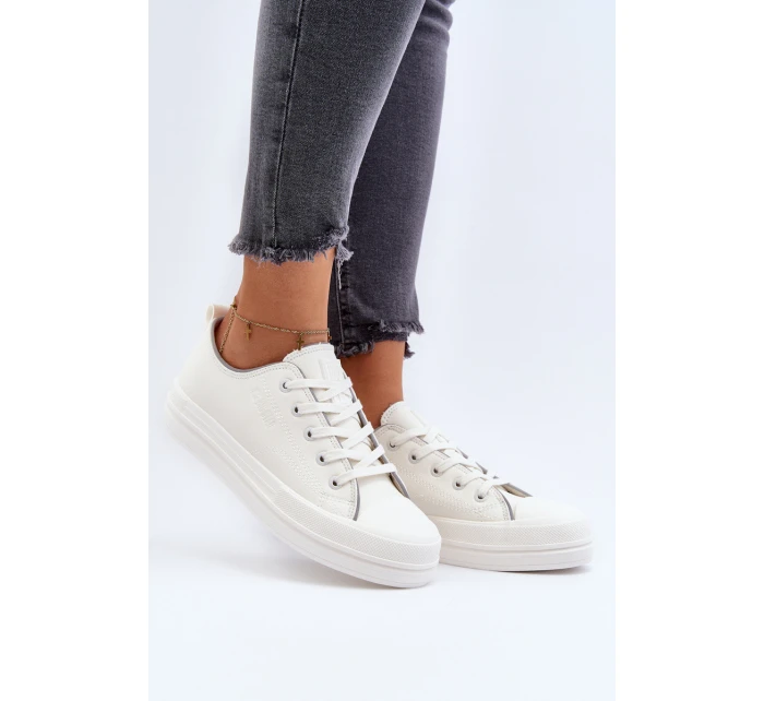 Dámské tenisky z ekologické kůže Big Star model 21649521 Bílé - Big Star Shoes Dámské tenisky z ekologické kůže Big Star model 21649521 Bílé - Big Star Shoes