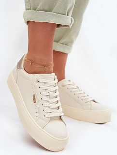 Sneakers na platformě Big Star TT274806 Béžové