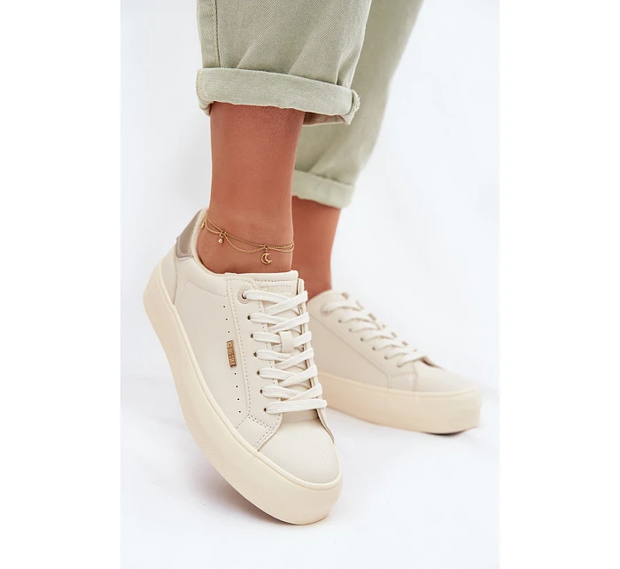 Sneakers na platformě Big Star TT274806 Béžové