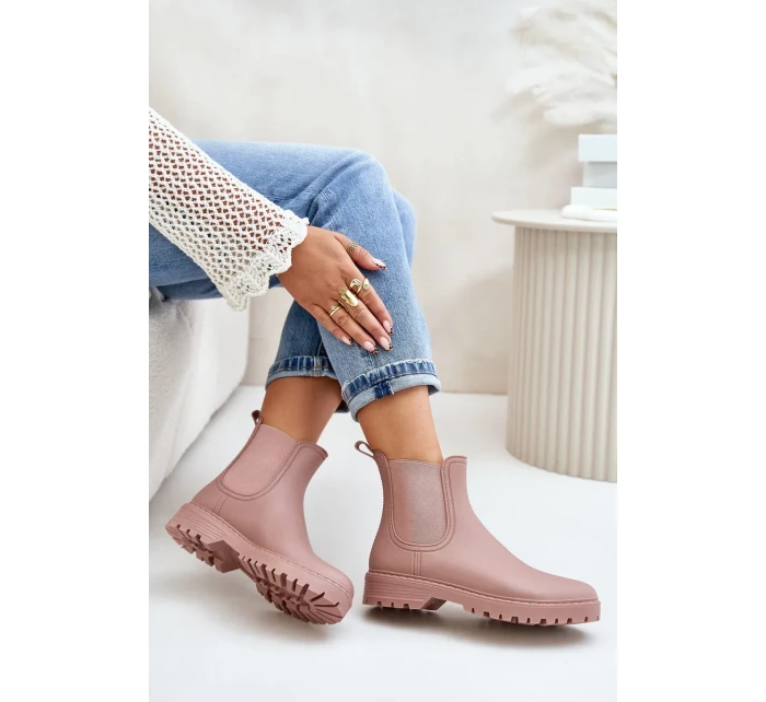 Dámské Holínky S Elastickými Vložkami Špinavě Růžové Ciariel