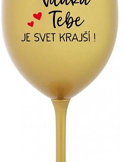 JE  zlatý pohár na víno 350 ml model 22163864 - Giftela