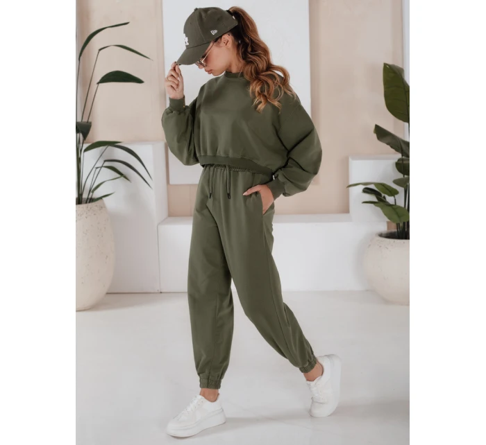 Dámský teplákový komplet SOLIR khaki FashionStreet AY1019