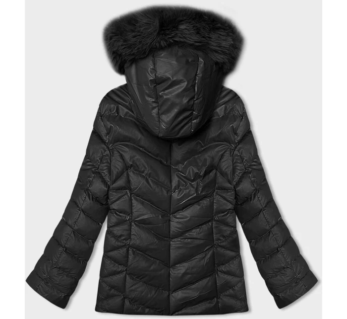 Černá krátká zimní bunda s kapucí (5M3138-392A) Černá krátká zimní bunda s kapucí (5M3138-392A)