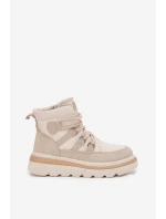 Dámské Botky Trapery Na Platformě Světle Béžové model 21707114 - Boto