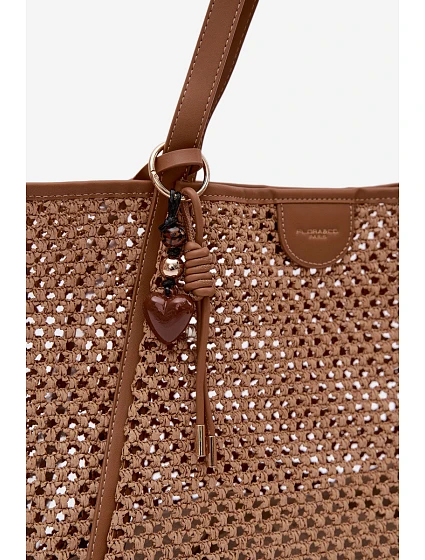 Pletená Shopper Kabelka S Velká Světle Hnědá model 22111694 - Flora&Co Pletená Shopper Kabelka S Velká Světle Hnědá model 22111694 - Flora&Co