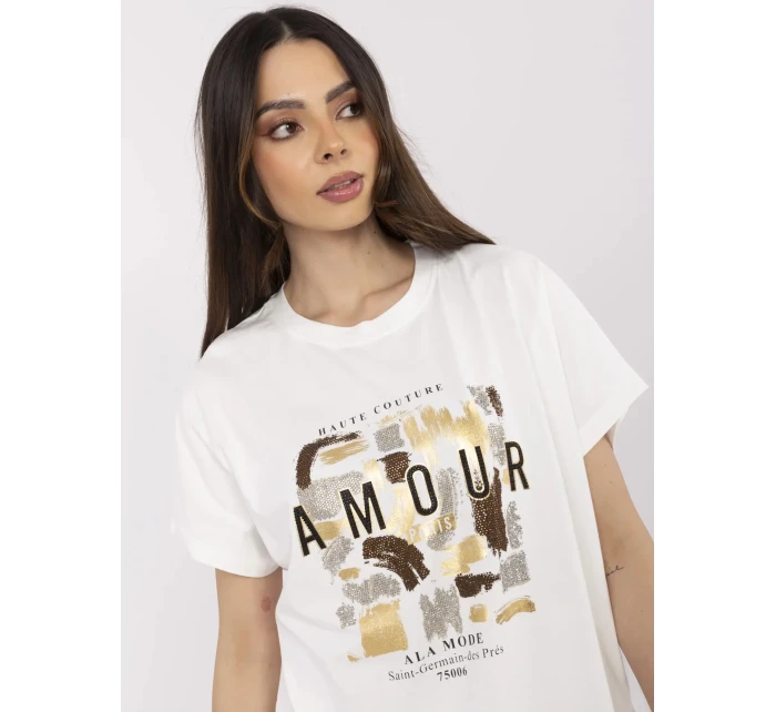 Bluzka CLM BZ model 21094477 ecru - FPrice Bluzka CLM BZ model 21094477 ecru - FPrice