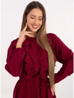Sukienka MI SK model 21768579 bordowy - FPrice Sukienka MI SK model 21768579 bordowy - FPrice