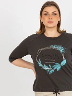 Dámská halenka RV BZ 8458.01P tmavá khaki - FPrice