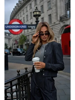 Bunda bomber grafitová model 20475998 - Moe