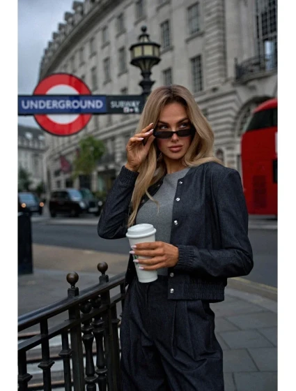 Bunda bomber grafitová model 20475998 - Moe Bunda bomber grafitová model 20475998 - Moe