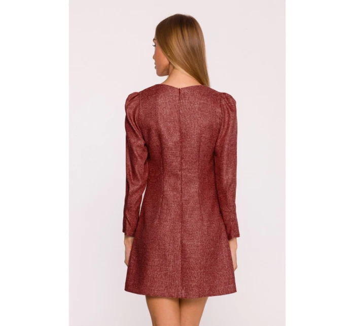mini šaty bordó model 21295888 - Moe