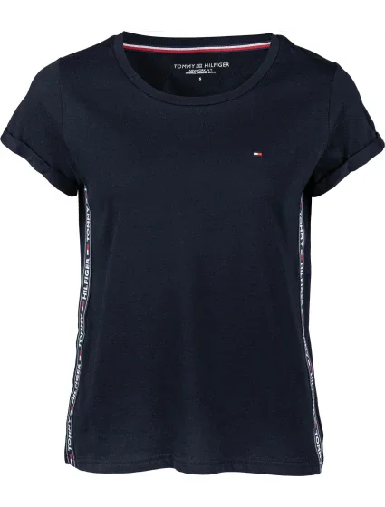 Dámské krátké tričko UW0UW01374 tmavě modré - Tommy Hilfiger Dámské krátké tričko UW0UW01374 tmavě modré - Tommy Hilfiger