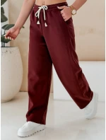 Dámské tepláky se širokými nohavicemi DRESMOOD PREMIUM bordó FashionStreet UY2688 Dámské tepláky se širokými nohavicemi DRESMOOD PREMIUM bordó FashionStreet UY2688