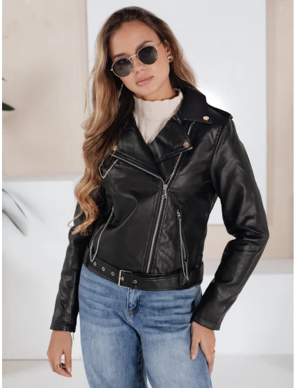 Dámská kožená bunda ramones černá FashionStreet TY5200