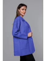 Krátký vlněný přehoz přes oblečení typu alpaka v chrpové barvě model 18059151 - MADE IN ITALY