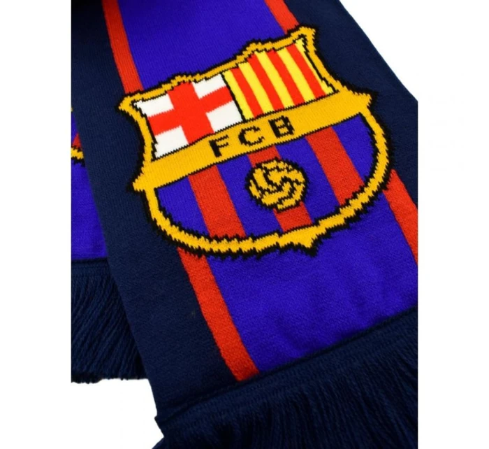 Oboustranná fanouškovská šála FC Barcelona Dvojitá pletená šála 5004BUD39