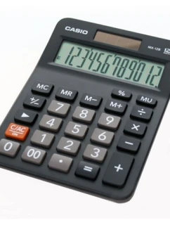 Kancelářská kalkulačka Casio Mx-12B, 12místná, 106,5x147mm, černá
