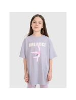 Dívčí tričko oversize s potiskem 4F 4FJRSS25TTSHF2646-25S