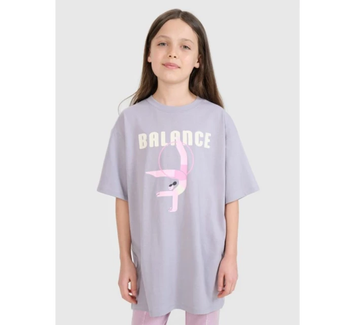 Dívčí tričko oversize s potiskem model 21882687 - 4F