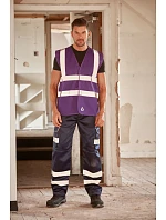 HVW 120 HiVis síťovaná bezpečnostní vesta model 22502273 purple - Yoko HVW 120 HiVis síťovaná bezpečnostní vesta model 22502273 purple - Yoko