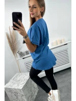 Bavlněná halenka s džínovou kapsou Bavlněná halenka s džínovou kapsou