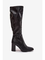 Dámské kozačky na podpatku Vinceza 16511 Černé Dámské kozačky na podpatku Vinceza 16511 Černé