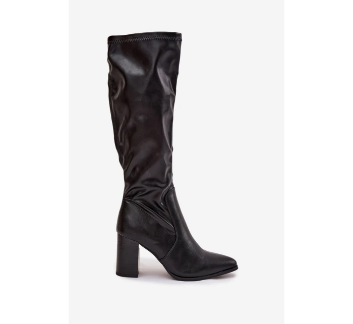 Dámské kozačky na podpatku Vinceza 16511 Černé Dámské kozačky na podpatku Vinceza 16511 Černé