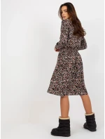 Sukienka model 21110892 czarno beżowy - FPrice Sukienka model 21110892 czarno beżowy - FPrice
