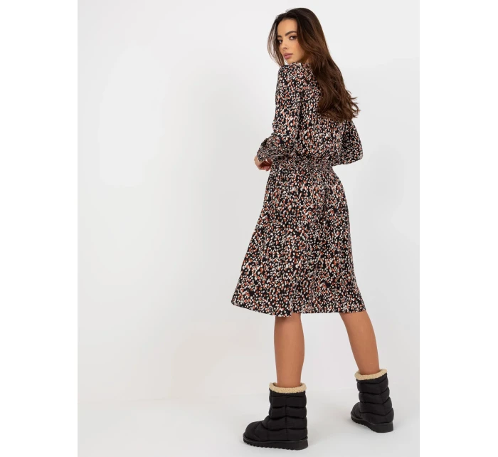 Sukienka model 21110892 czarno beżowy - FPrice Sukienka model 21110892 czarno beżowy - FPrice