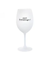 NERUŠIŤ! PROKRASTINUJEM! - biely pohár na víno 350 ml NERUŠIŤ! PROKRASTINUJEM! - biely pohár na víno 350 ml