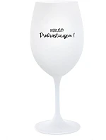 NERUŠIŤ! PROKRASTINUJEM! - biely pohár na víno 350 ml