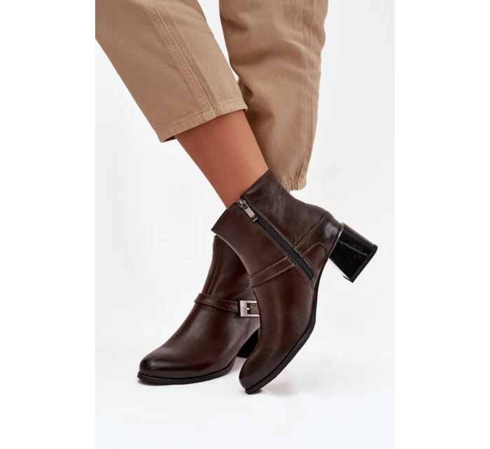 Boty na podpatku model 220702 Step in style Boty na podpatku model 220702 Step in style