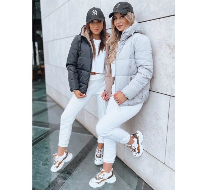 Dámská oboustranná péřová bunda VICTORIA SNUG šedá FashionStreet TY3696 Dámská oboustranná péřová bunda VICTORIA SNUG šedá FashionStreet TY3696