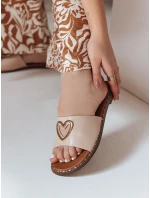Dámské žabky se srdcem LOVEMISS beige FashionStreet ZY0771