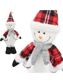 DEKORATIVNÍ SNĚHULÁK 50CM ČERVENÝ