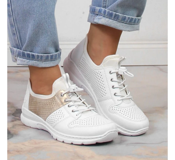 Pohodlná polobotka W model 22033528 bílá - Rieker