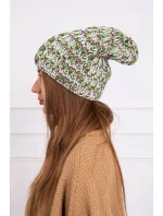 Dámská čepice Lora K312 zelená+hnědá