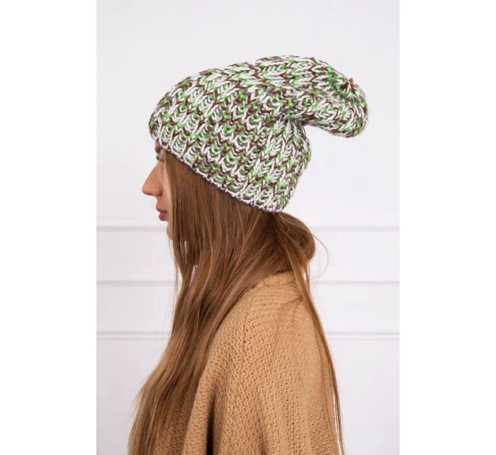 Dámská čepice Lora K312 zelená+hnědá