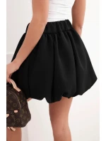 Dámská viskózová sukně balónová s gumou v pase černá