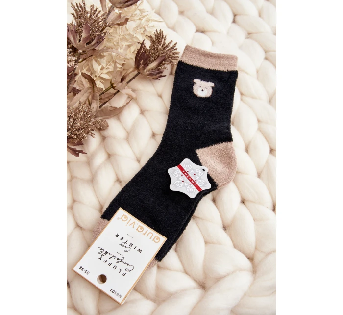 Dámské teplé ponožky s model 21643595 Černé - Aura.via