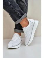 Kožené Sportovní Boty Na Platformě S D&A Bílé model 21686182 - S.Barski