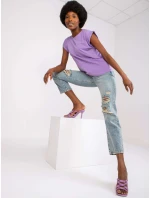 T shirt RV TS model 21207165 fioletowy - FPrice T shirt RV TS model 21207165 fioletowy - FPrice