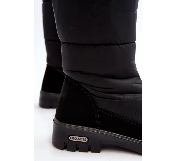 Dámské zateplené boty do sněhu Progress Black Dámské zateplené boty do sněhu Progress Black