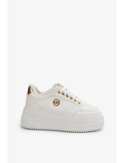 Tenisky Sportovní Boty Dámské Zateplené Na Masivní Podešvi Bílé Ardiela Tenisky Sportovní Boty Dámské Zateplené Na Masivní Podešvi Bílé Ardiela