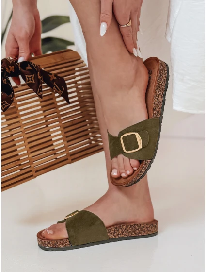 Dámské korkové žabky KORKISTI green FashionStreet ZY0913