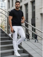 męskie slim fit białe model 22022542 - FashionStreet
