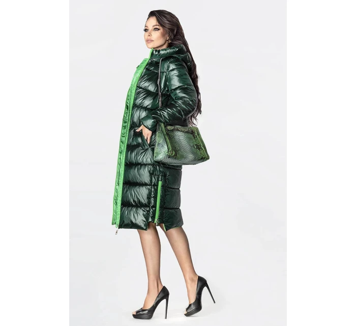 DŁUGA ZIMOWA KURTKA DAMSKA Z ZIELONA model 21242582 - Ann Gissy DŁUGA ZIMOWA KURTKA DAMSKA Z ZIELONA model 21242582 - Ann Gissy