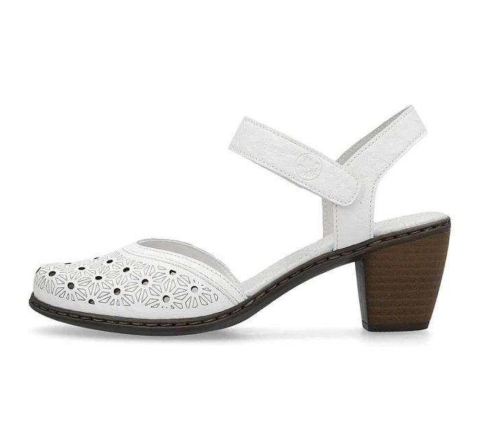 Kožené pohodlné sandály W model 22066508 white - Rieker
